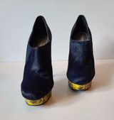 Rachel Roy Navy Fur Booties 7 Photo 0
