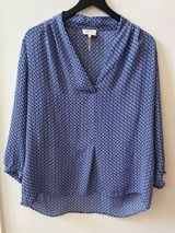 Laundry by Shelli Segal 3/4 sleeve blouse, blue, size large Photo 0