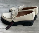 No Boundaries Round Toe Chain Decor Loafers Gothic Chunky Mid Heels Shoes size 9 Photo 0