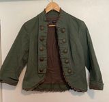 Stoosh Green Denim Military Style Jacket Photo 0