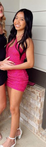 Pink Cross Over Dress Size XS Photo 0