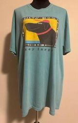 EUC Blue and Yellow Key Largo Salty Dog graphic tee size large Photo 0
