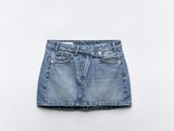 Denim Crossover Skirt Photo 0