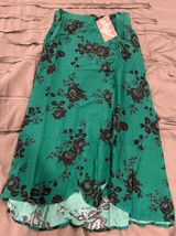 Boehiemn Floral Green Midi Skirt Size L By Band of Free Photo 0