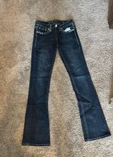LA Idol Dark Wash Rhinestone Jeans Size 4 Photo 0