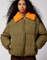Urban Outfitters Duckies Faux Shearling Collar Puffer Jacket Photo 0