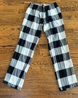 black and white plaid pajama pants Photo 0