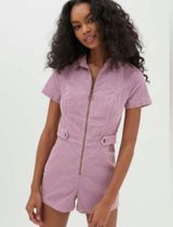 Urban Outfitters  tyson zip front romper in purple Photo 0
