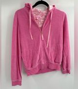 Lilly Pulitzer Women's Full Zip Hoodie Jacket Pink Terry Cloth Size small Photo 0