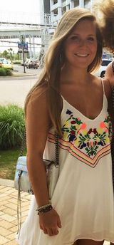 White Floral Sundress Size L Photo 0