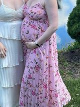 Floral Pink Maxi Dress Photo 0