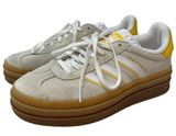 Women's Gazelle Sneakers - White and Yellow size 7.5 Photo 0