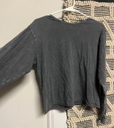 Caution to the Wind gray long sleeve top Photo 0