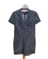Adam Lippes Adam  Coverall Romper Blue Size 4 Denim Classic Minimalist Casual Photo 0
