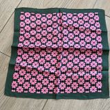 Kate Spade ♠️ New York 100% Silk Scarf Square Handkerchief New Pink Spade/Green Photo 0