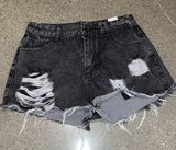Black Denim Shorts Size M Photo 0