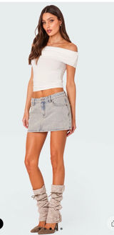 Edikted  Mini Denim Skirt Photo 0