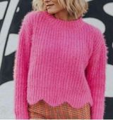Junie Scalloped Sweater in Bubblegum  Photo 0