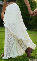 Lace Skirt White Photo 0