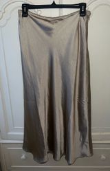 Satin midi skirt Photo 0