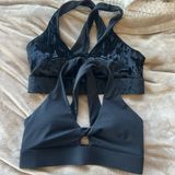 Fabletics Black Strappy Bra Intimates X 2 Photo 0