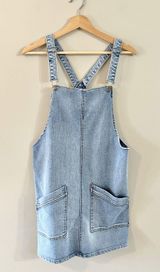 SO light wash denim overall denim jean dress Photo 0