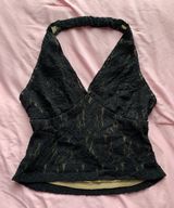 Frederick's of Hollywood  Black Lace Halter Top  Photo 0