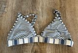 Ripcurl Triangle Striped Blue and White Bikini Top Size S Photo 0