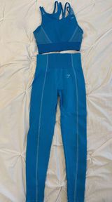 Blue gymshark ultra seamless workout set Photo 0