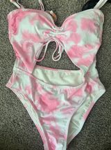 One Piece Ribbed Swimsuit Size M Photo 0