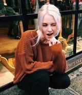Brandy Melville burnt orange knit Ollie sweater Photo 0