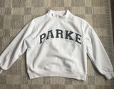 PARKE Mockneck in White and Denim Photo 0