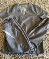 Women’s Scrub Set Graphite Size Small Zamora Joggers And Casma Three Pocket Photo 0