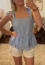 Light Blue Bow Tank Top Photo 0