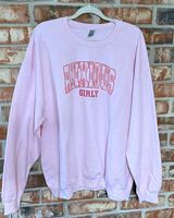 Gildan Pink Crew Neck graphic Sweatshirt Photo 0