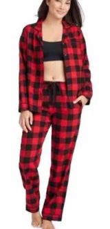 Stars Above NWT in bag red buffalo plaid pj set with button up top & pants with pockets & black drawstring waist. Size Large  Other styles, colors & sizes available - bundle & save!   Perfect cozy gift! Photo 0