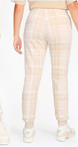 Nike Womens Lounge Club Mad Plaid Cotton Blend Fleece Jogger Sweatpants‎ Size XS Photo 0