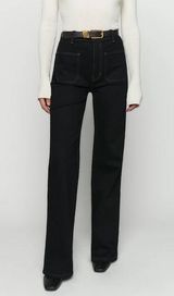 NEW - reformation Alyssa High Rise Wide Leg Long Jeans - 25 - Black - $168 Photo 0