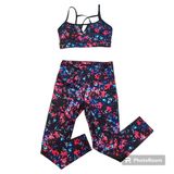 Z By Zella Athletic Set Multi Color Leggings and Sports Bra size XS AND SMALL Photo 0
