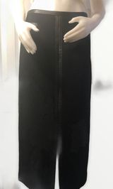 Dana Buchman Black Midi Skirt 12 Wool Photo 0