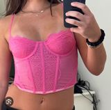 white fox pink corset top Photo 0