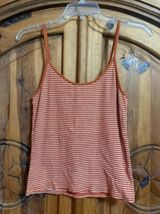 Orange and white striped tank top Photo 0