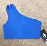 NWT FOURLAPS Women’s Cornflower Blue Single Shoulder Strap Solo Bra Size XS Photo 0