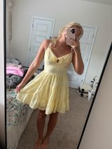 Yellow floral dress Photo 0