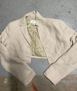 Vintage Crop Blazer Beige  Photo 0