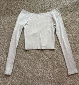 Brandy Melville Top Long Sleeve Grey Photo 0