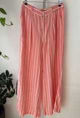 Aerie Pink and White Striped Pants Photo 0