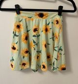 47 Street Green Yellow Black Sunflower Skirt Photo 0