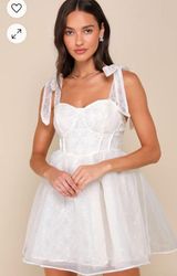 White  Mini Dress Photo 0