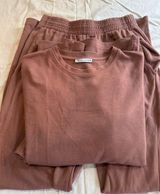 Zara Mauve Washed Interlock Sweat Set Photo 0